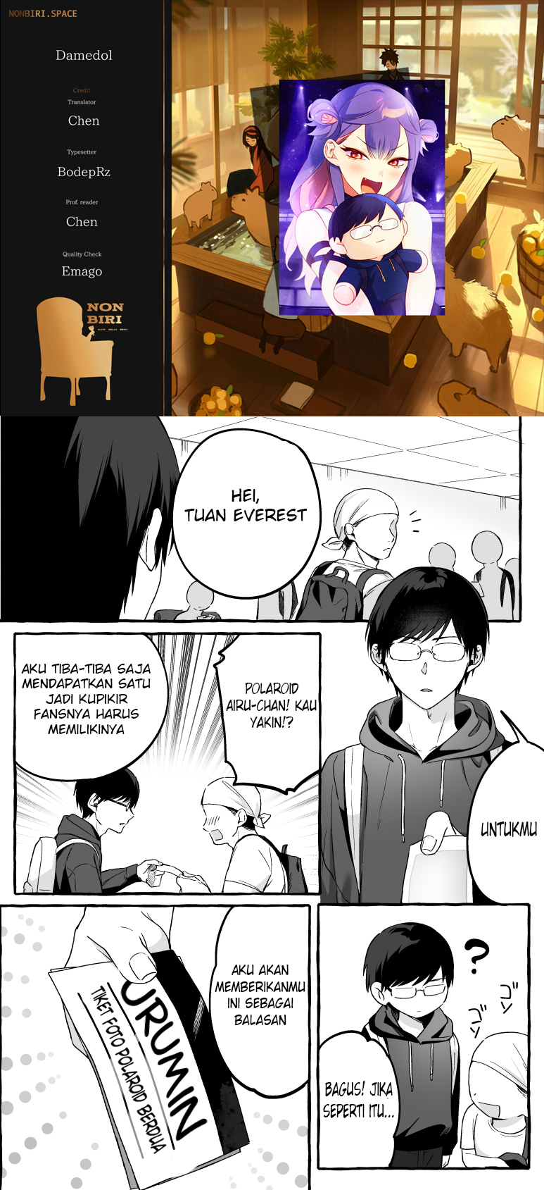 Damedol to Sekai ni Hitori Dake no Fan (Pre-Serialization) Chapter 2.2 - halaman 1