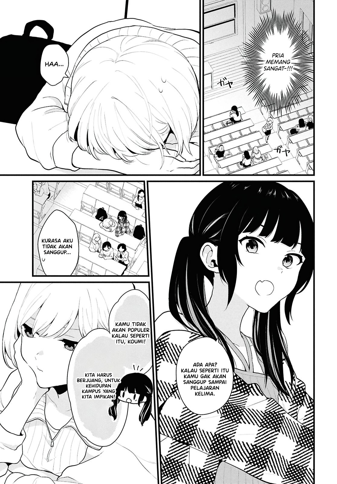 Danjo Hi 1:5 no Sekai demo Futsuu ni Ikirareru to Omotta? Gekiomo Kanjou na Kanojo-tachi ga Mujikaku Danshi ni Hanrou saretara Chapter 1 - halaman 15