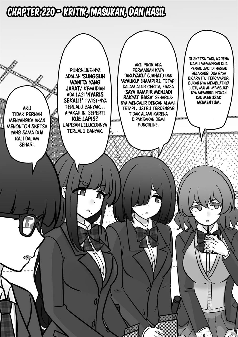 Danjohi 1:39 no Heikou Sekai wa Omoi no Hoka Futsuu Chapter 220 - halaman 1