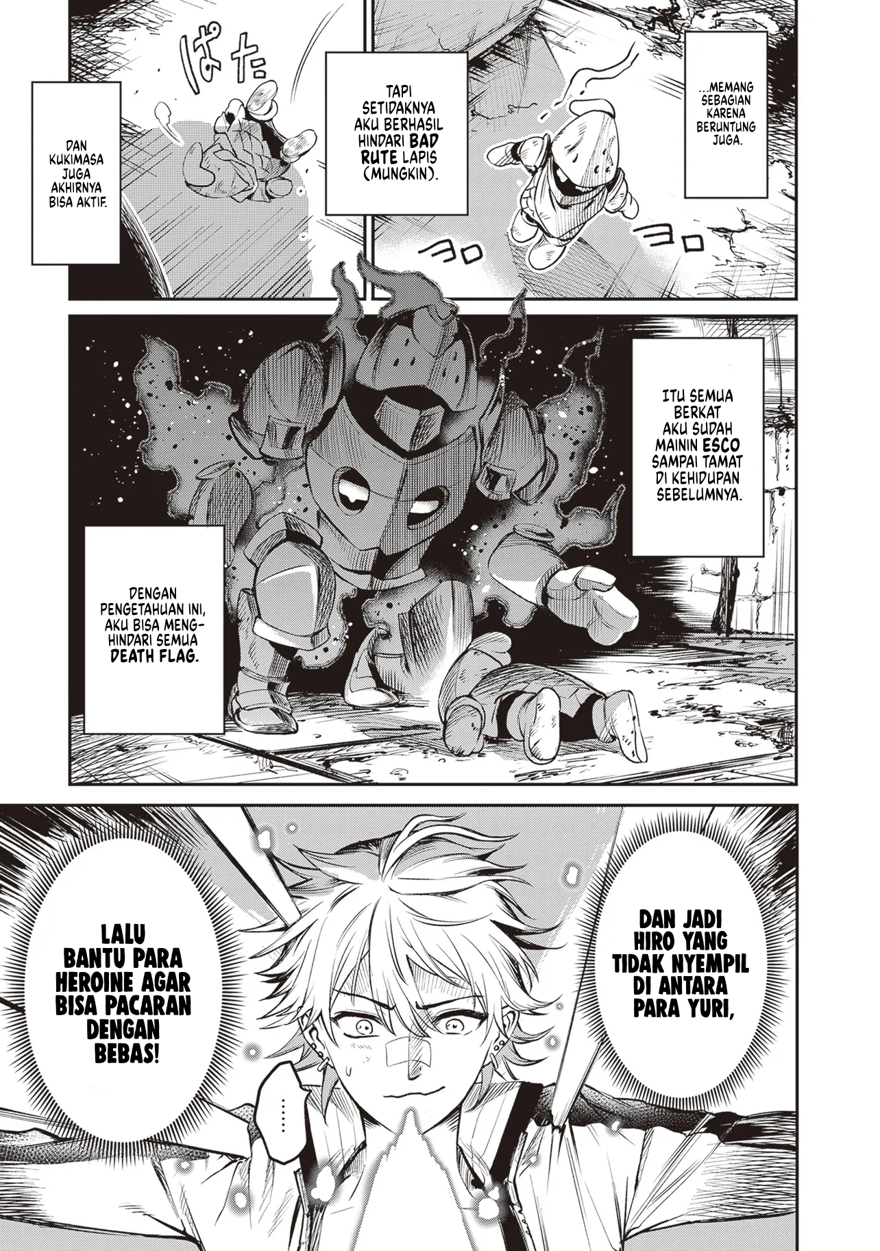 Danshi Kinsei Game Sekai de Ore ga Yarubeki Yuiitsu no Koto: Yuri no Aida ni Hasamaru Otoko toshite Tensei shiteshimaimashita Chapter 1 - halaman 61