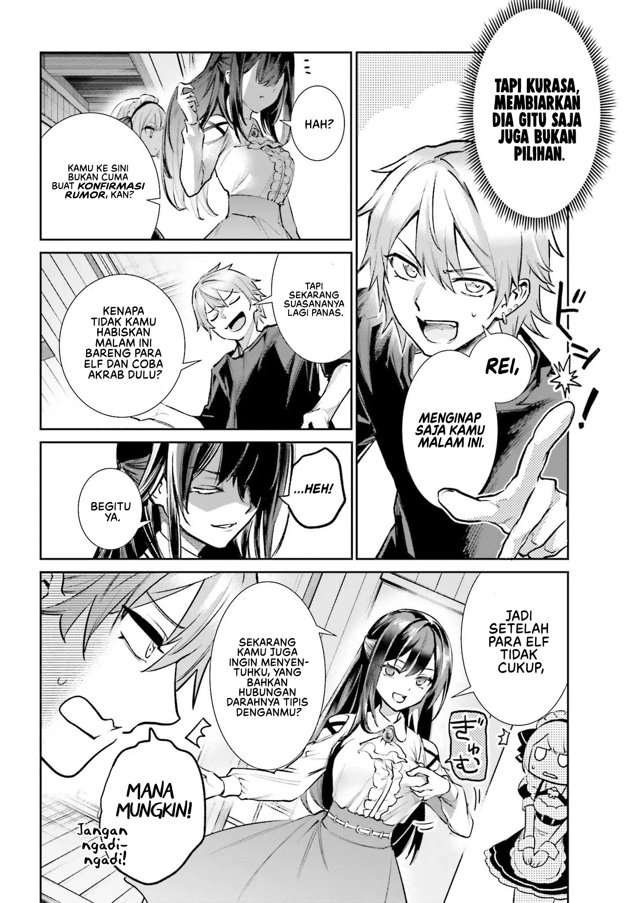 Danshi Kinsei Game Sekai de Ore ga Yarubeki Yuiitsu no Koto: Yuri no Aida ni Hasamaru Otoko toshite Tensei shiteshimaimashita Chapter 5 - halaman 9