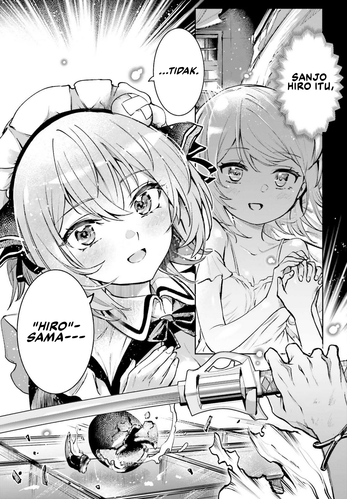 Danshi Kinsei Game Sekai de Ore ga Yarubeki Yuiitsu no Koto: Yuri no Aida ni Hasamaru Otoko toshite Tensei shiteshimaimashita Chapter 9 - halaman 28