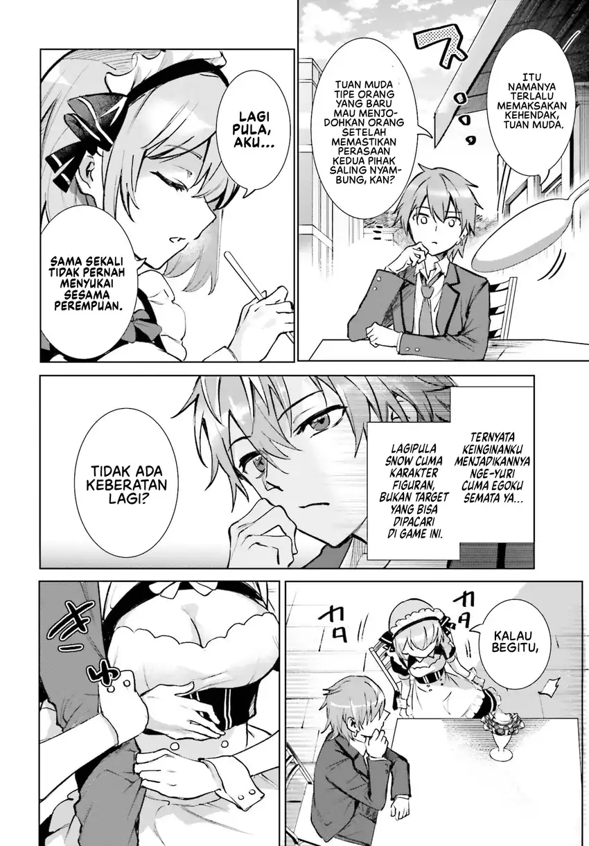 Danshi Kinsei Game Sekai de Ore ga Yarubeki Yuiitsu no Koto – Yuri no Ma ni Hasamaru Otoko to Shite Tensei shite shimaimashita Chapter 14 - halaman 7