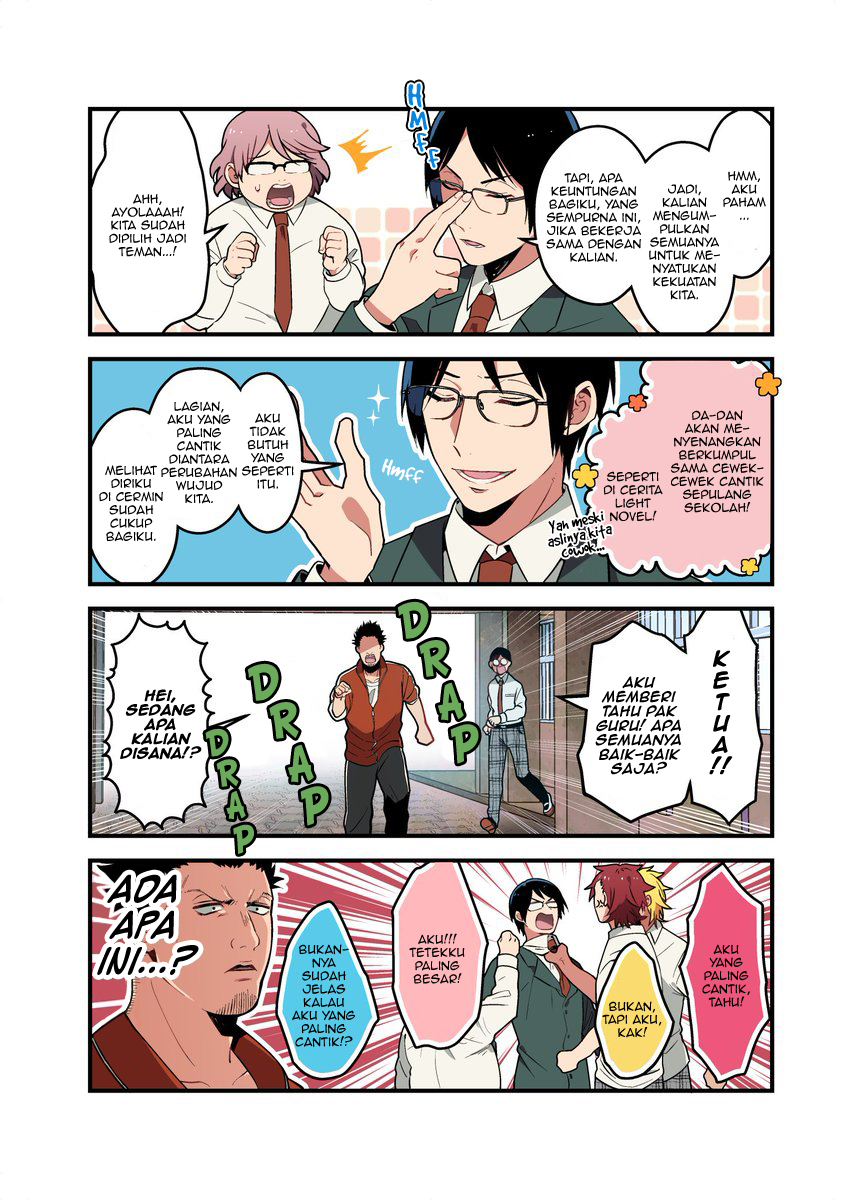 Danshi Koukousei ga Mahou Shoujo ni Naru Hanashi Chapter 18 - halaman 1