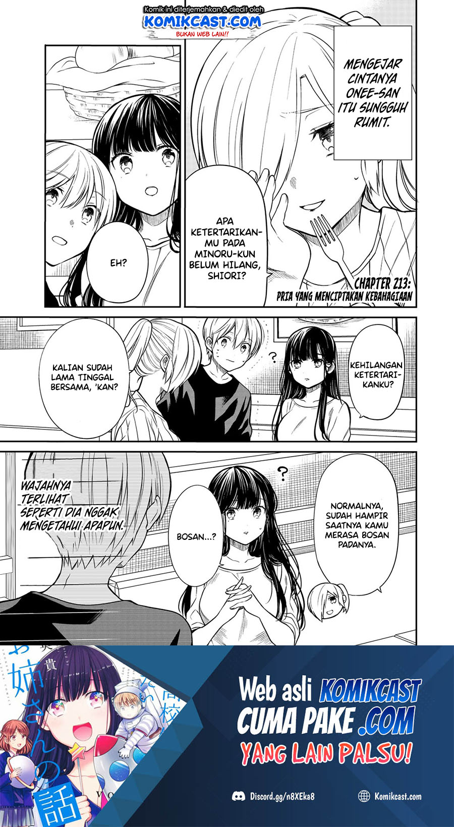 Danshi Koukousei wo Yashinaitai Oneesan no Hanashi Chapter 213 - halaman 2
