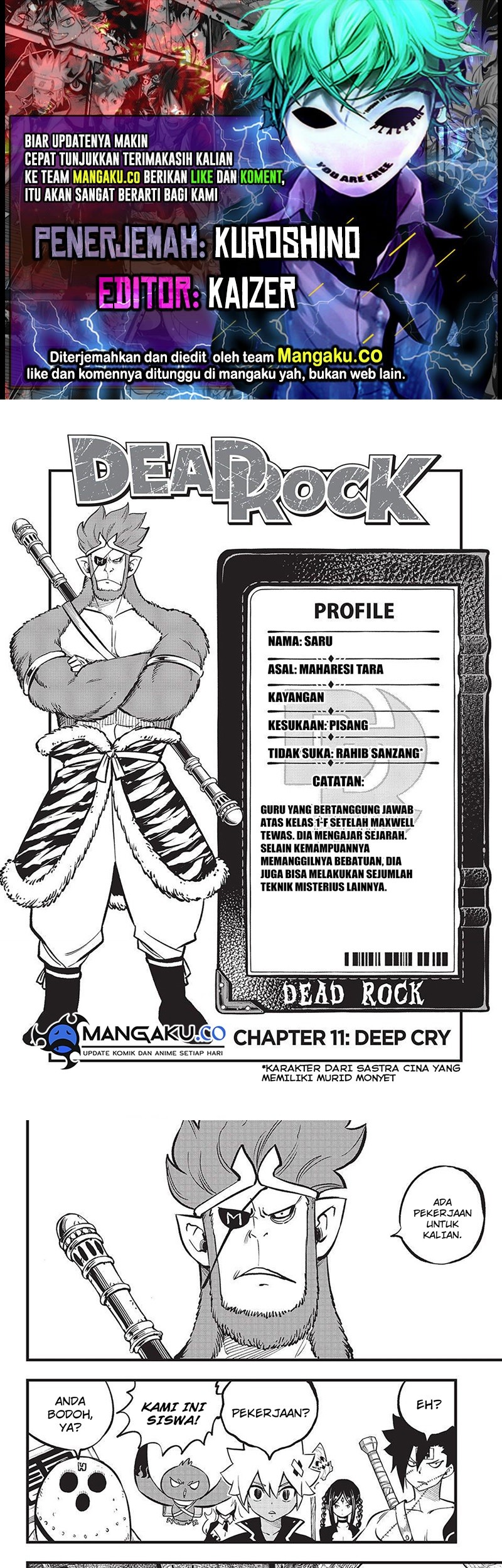 Dead Rock Chapter 11.1 - halaman 1