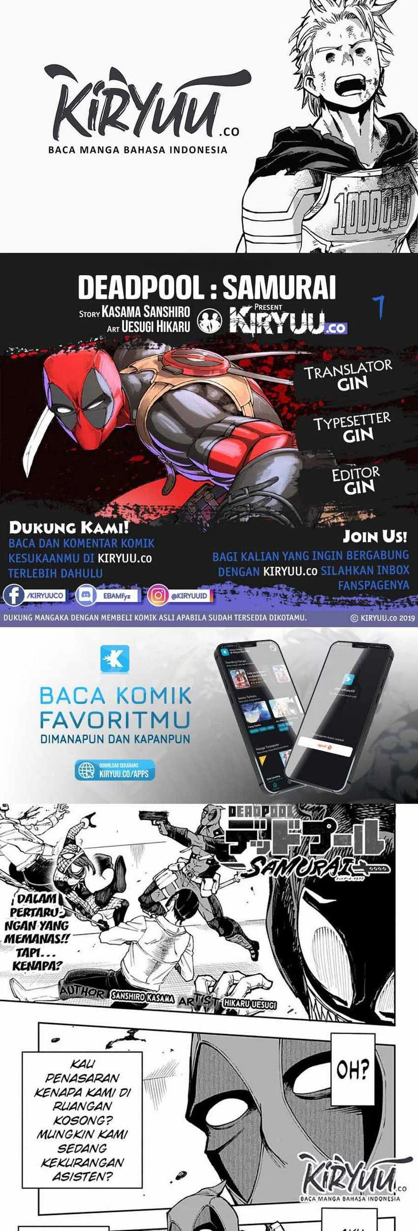 Deadpool: Samurai Chapter 7 - halaman 1