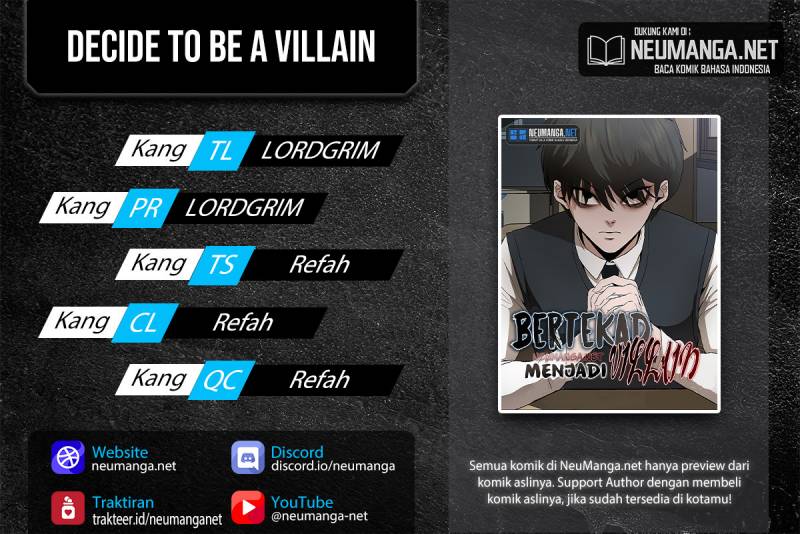 Decide to Be a Villain Chapter 1 - halaman 1
