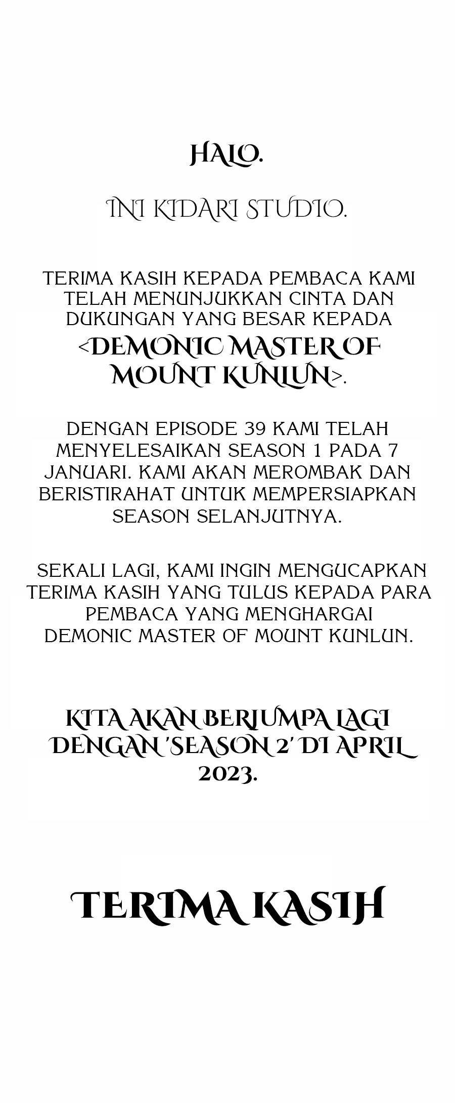 Demonic Master of Mount Kunlun Chapter 39.5 - halaman 1