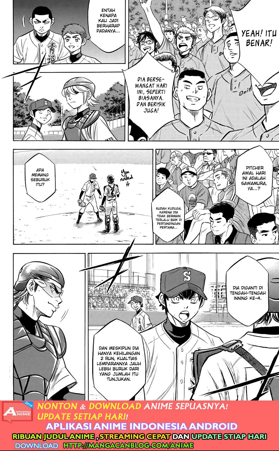 Diamond no Ace Act 2 Chapter 189 - halaman 10