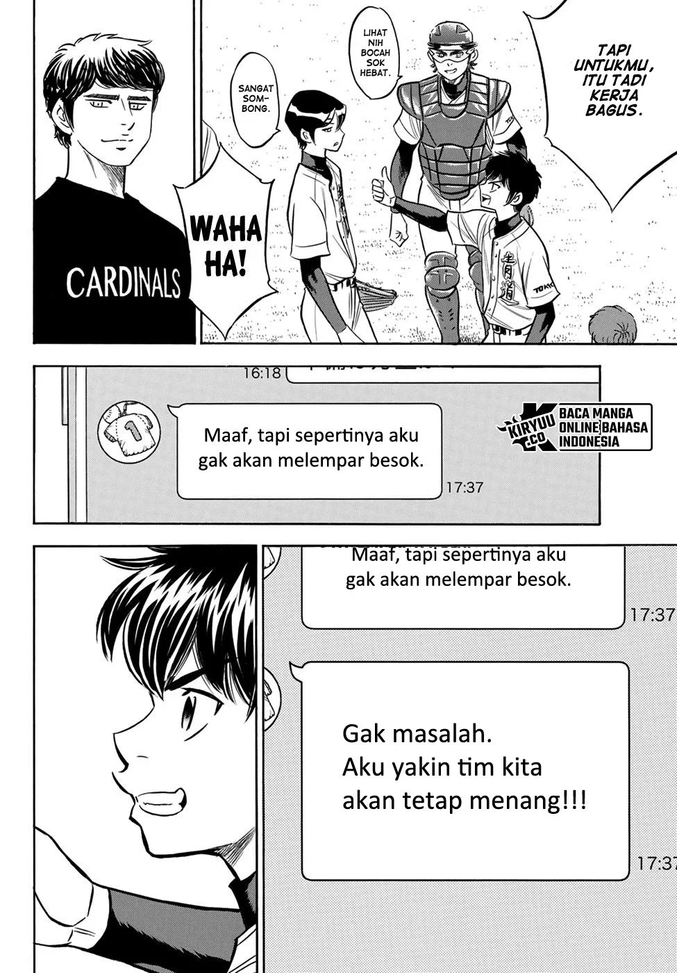 Diamond no Ace Act 2 Chapter 206 - halaman 7