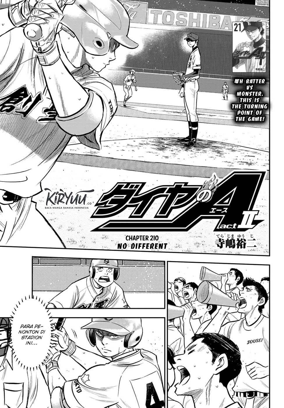 Diamond no Ace Act 2 Chapter 210 - halaman 2