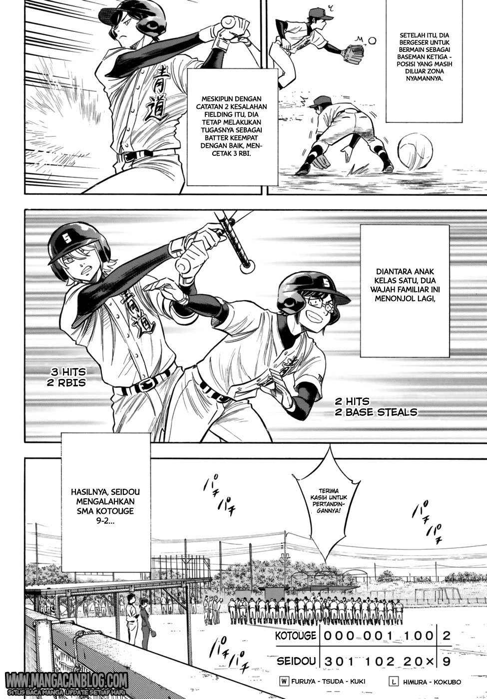 Diamond no Ace Act 2 Chapter 95 - halaman 14
