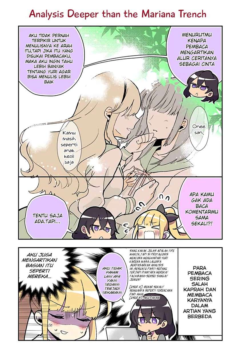 Dokyuusei no Oshi Sakka ni Yuri Mousou ga Bareta Kekka Chapter 7 - halaman 1