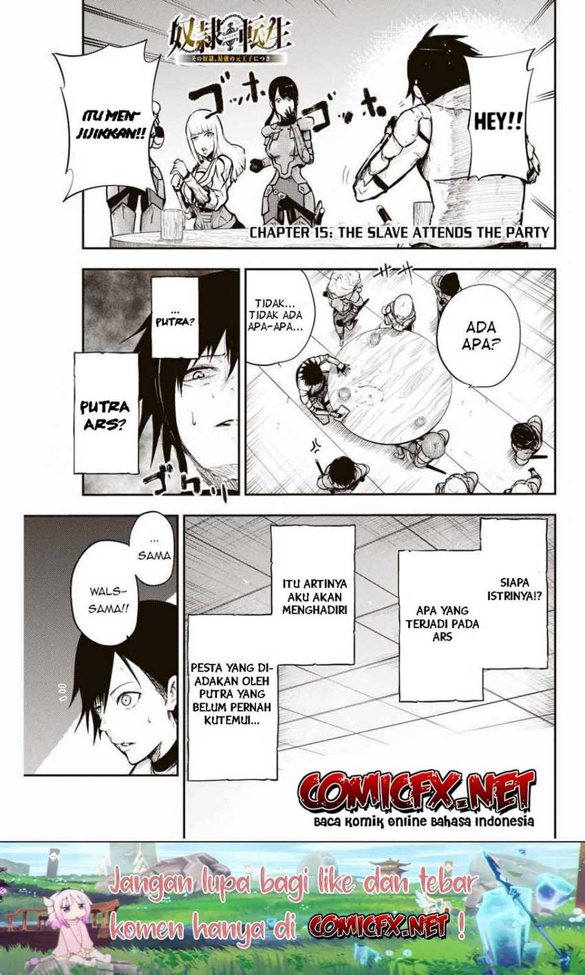 Dorei Tensei: Sono Dorei, Saikyou no Moto Ouji ni Tsuki Chapter 15 - halaman 2