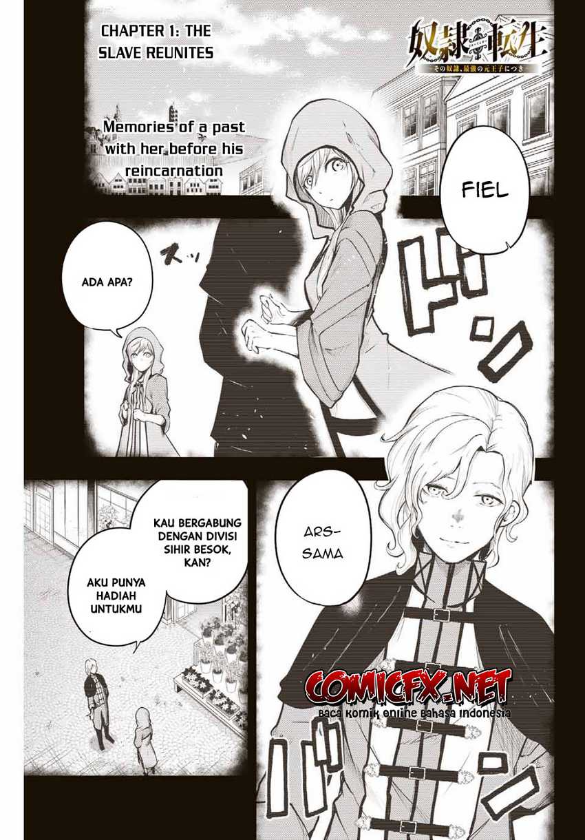 Dorei Tensei: Sono Dorei, Saikyou no Moto Ouji ni Tsuki Chapter 18 - halaman 2