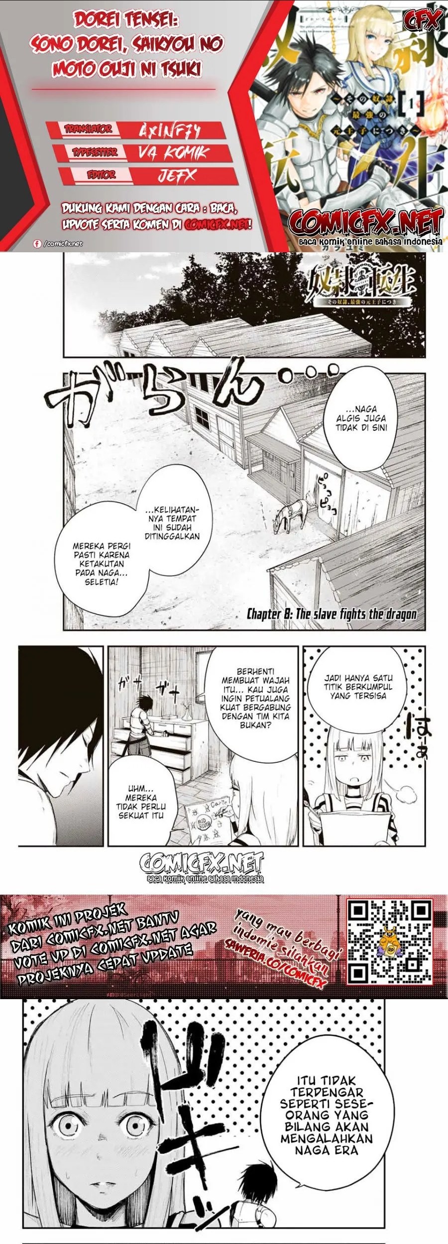 Dorei Tensei: Sono Dorei, Saikyou no Moto Ouji ni Tsuki Chapter 8 - halaman 1