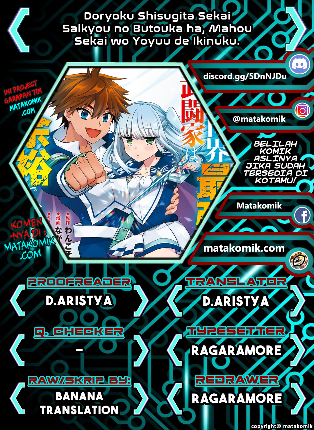 Doryoku Shisugita Sekai Saikyou no Butouka wa, Mahou Sekai wo Yoyuu de Ikinuku. Chapter 13 - halaman 1