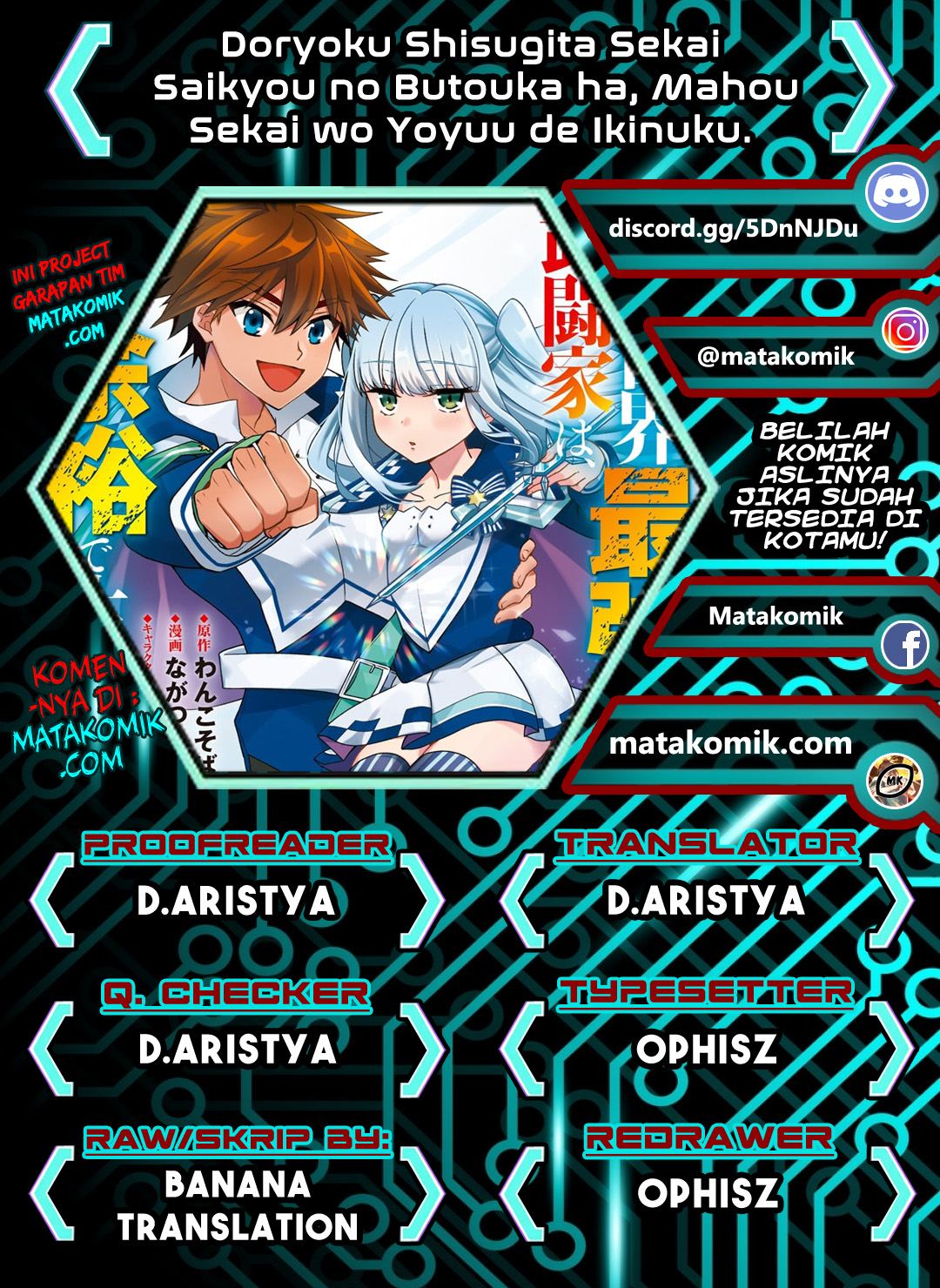 Doryoku Shisugita Sekai Saikyou no Butouka wa, Mahou Sekai wo Yoyuu de Ikinuku. Chapter 16 - halaman 1