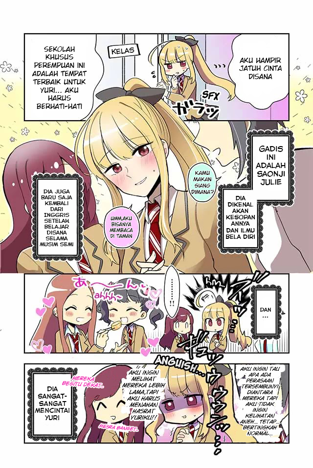 Doukyuusei no Oshi Sakka ni Yuri Mousou ga Bareta Kekka Chapter 1 - halaman 3