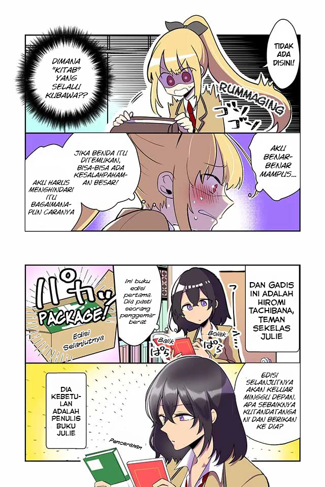 Doukyuusei no Oshi Sakka ni Yuri Mousou ga Bareta Kekka Chapter 1 - halaman 4