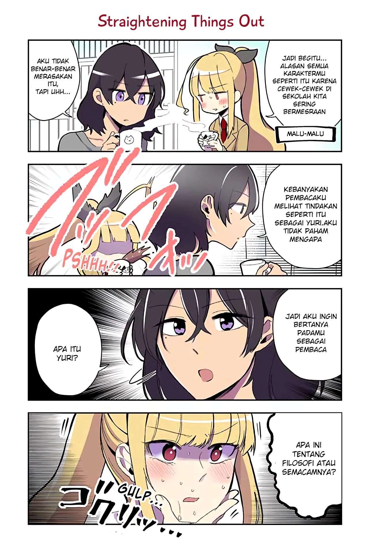 Doukyuusei no Oshi Sakka ni Yuri Mousou ga Bareta Kekka Chapter 6 - halaman 1