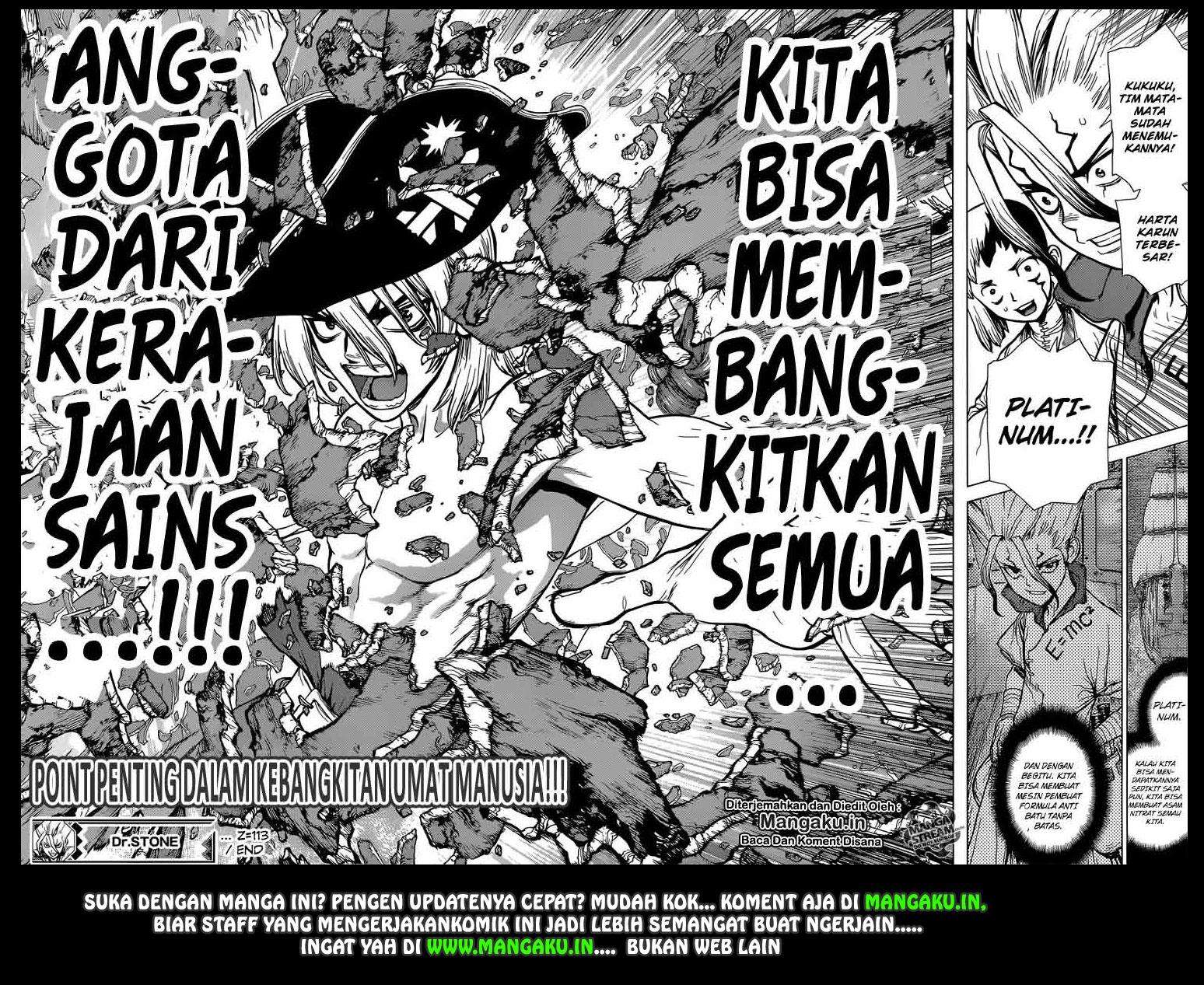 Dr. Stone Chapter 113 - halaman 18