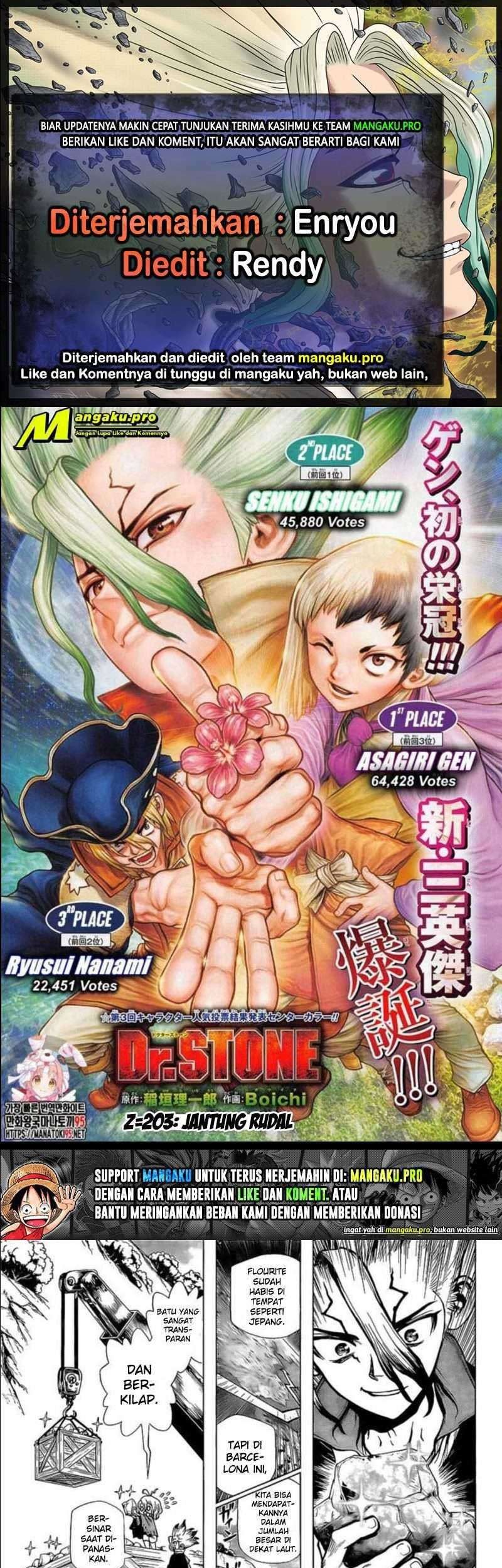 Dr. Stone Chapter 203 - halaman 1