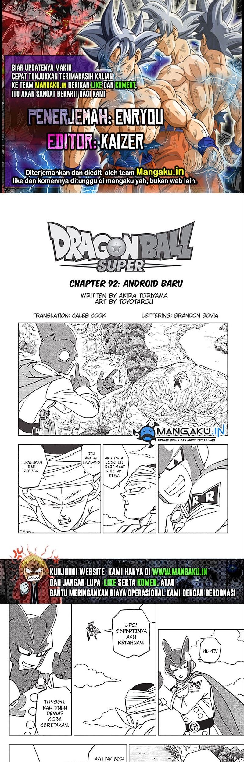 Dragon Ball Super Chapter 92 - halaman 1