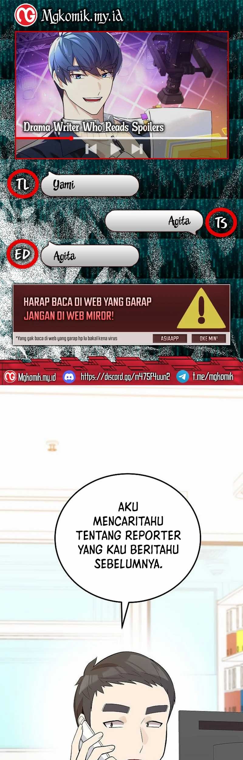 Drama Writer Who Reads Spoilers Chapter 33 - halaman 1