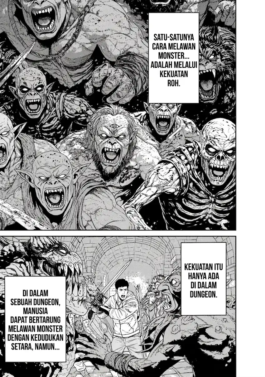Dungeon de Tatakaitsuzukete 20-nen no Doutei Yuusha, Chijou ni Modottara Danjoubi 1:1000 no Sekai Datta Chapter 4.1 - halaman 3