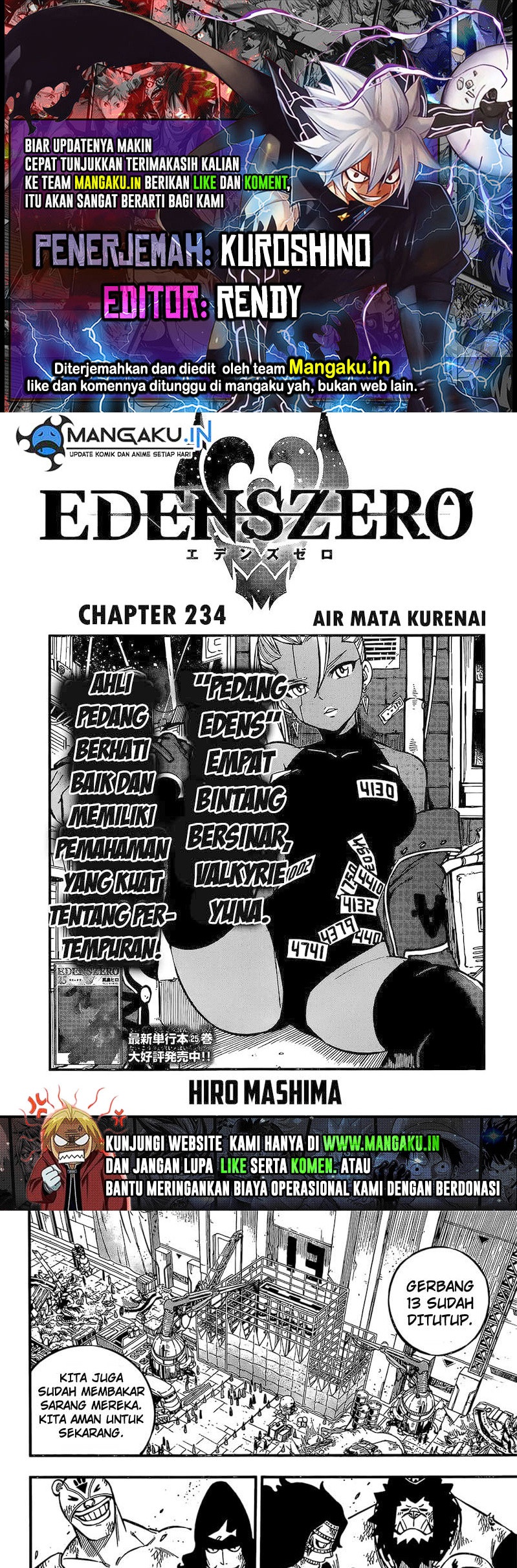 Eden's Zero Chapter 234 - halaman 1