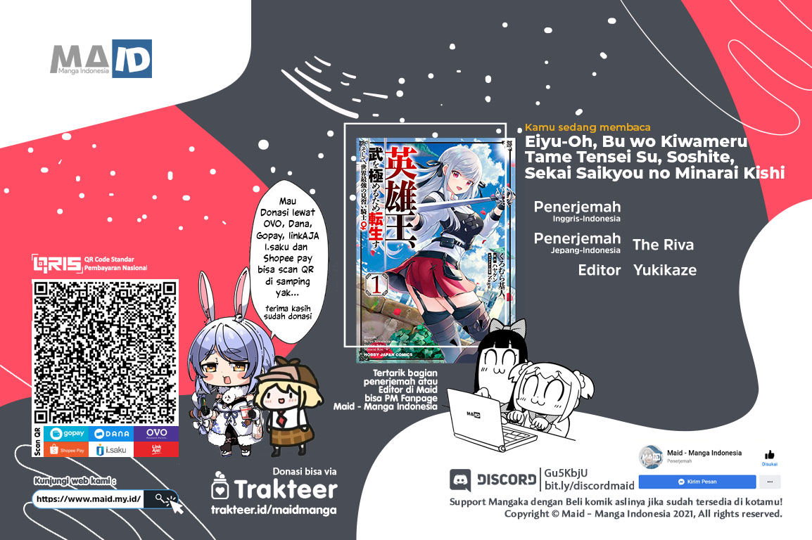 Eiyu-Oh, Bu wo Kiwameru Tame Tensei Su, Soshite, Sekai Saikyou no Minarai Kisi Chapter 8.2 - halaman 1