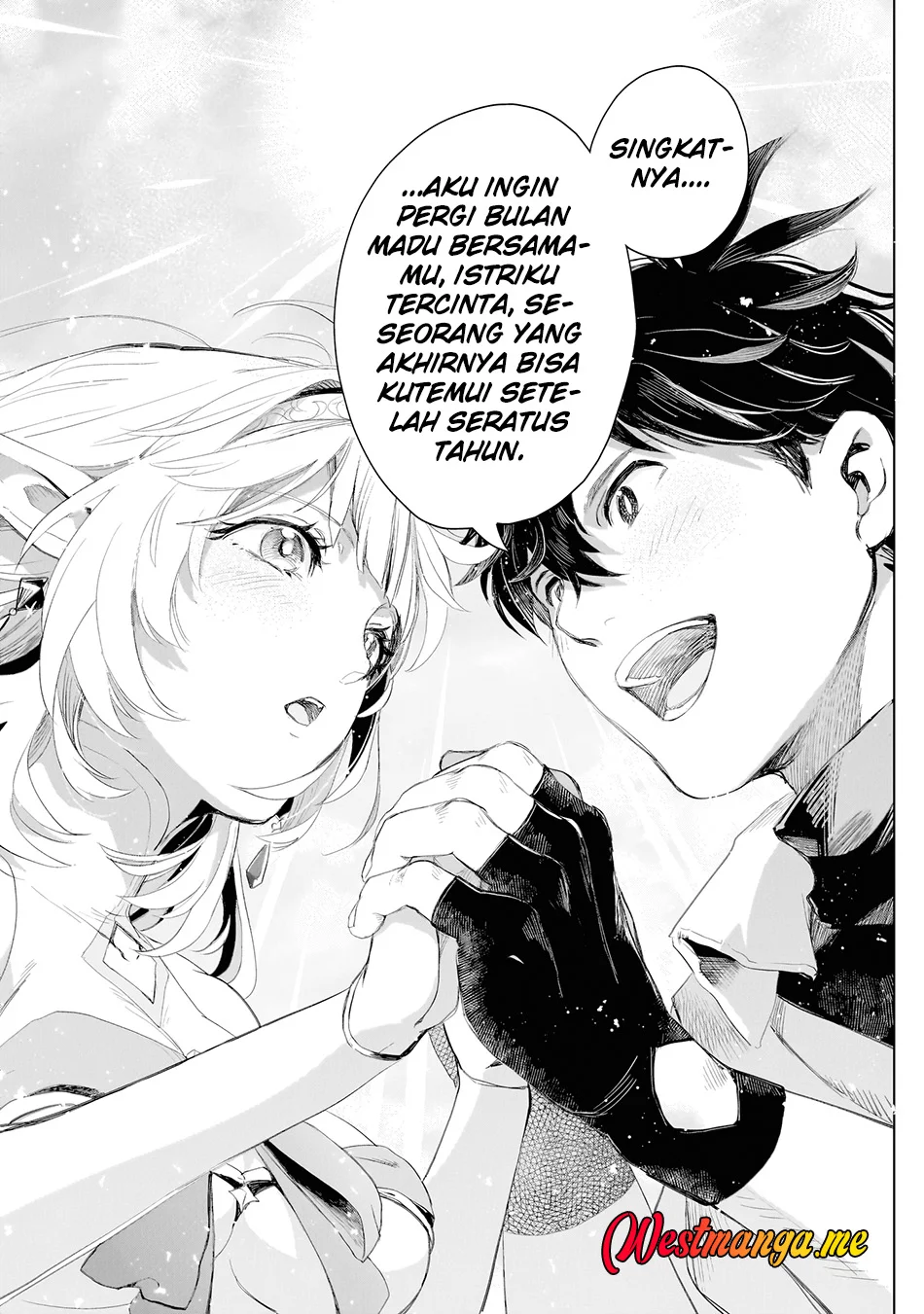 Elf Tsuma to Hajimeru Yuukyuu no Tabi ~Densetsu no Yuusha, Aisuru Elf to Tomoni 100-nen Mae ni Sukutta Sekai wo Tabisuru~ Chapter 1 - halaman 58