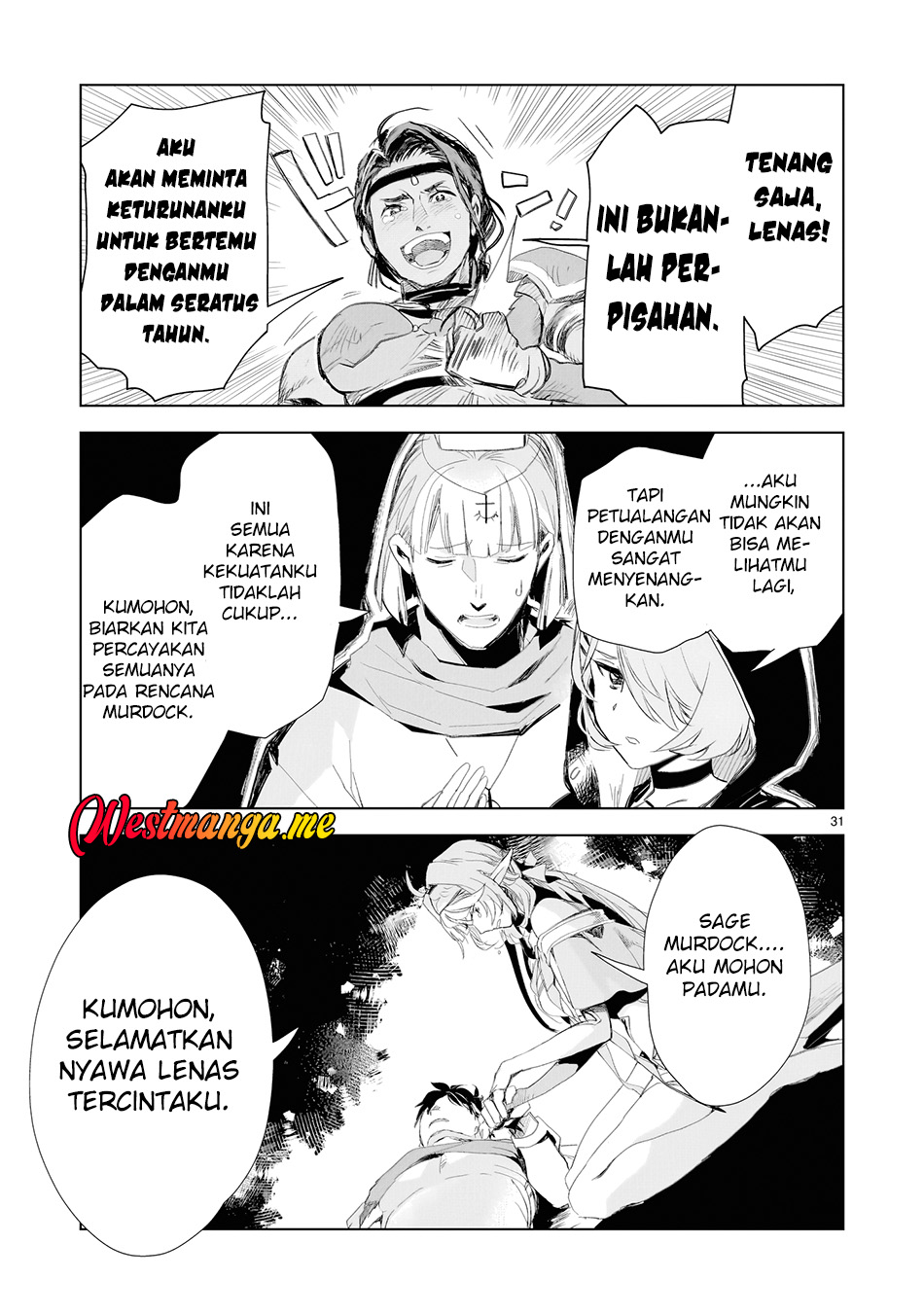 Elf-zuma to Hajimeru Yuukyuu no Tabi: Densetsu no Yuusha, Aisuru Elf to Tomo ni 100-nen Mae ni Sukutta Sekai wo Tabisuru Chapter 1 - halaman 27