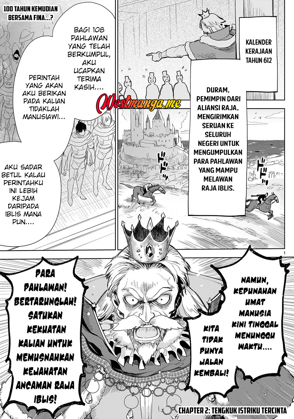 Elf-zuma to Hajimeru Yuukyuu no Tabi: Densetsu no Yuusha, Aisuru Elf to Tomo ni 100-nen Mae ni Sukutta Sekai wo Tabisuru Chapter 2 - halaman 2