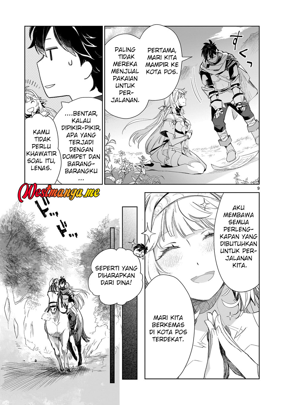 Elf-zuma to Hajimeru Yuukyuu no Tabi: Densetsu no Yuusha, Aisuru Elf to Tomo ni 100-nen Mae ni Sukutta Sekai wo Tabisuru Chapter 2 - halaman 9