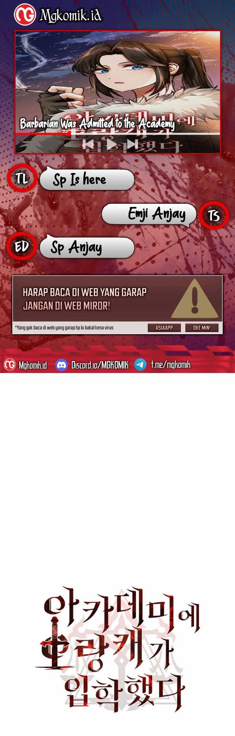 Entered the Academy as a Barbarian Chapter 11 - halaman 1