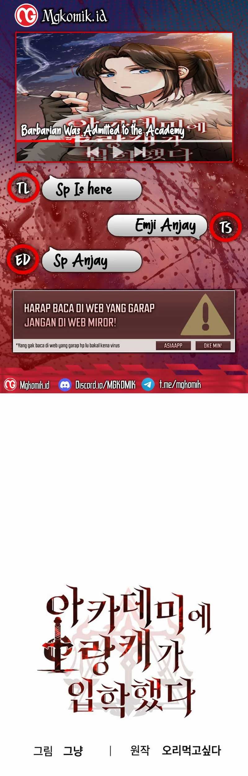 Entered the Academy as a Barbarian Chapter 12 - halaman 1