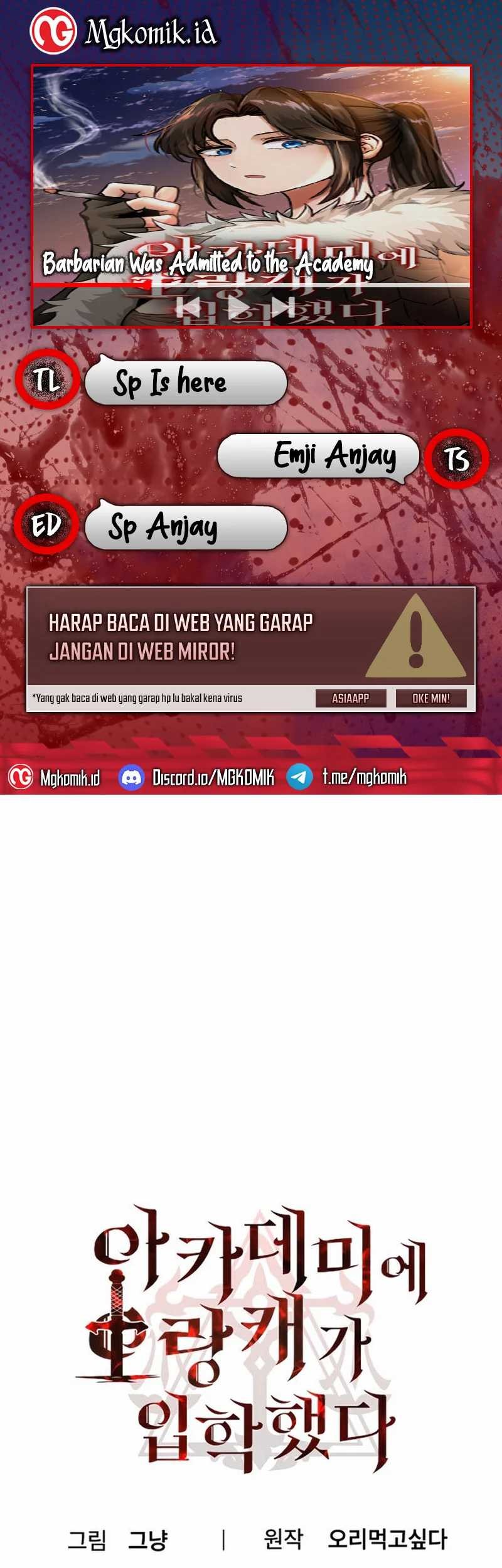 Entered the Academy as a Barbarian Chapter 15 - halaman 1