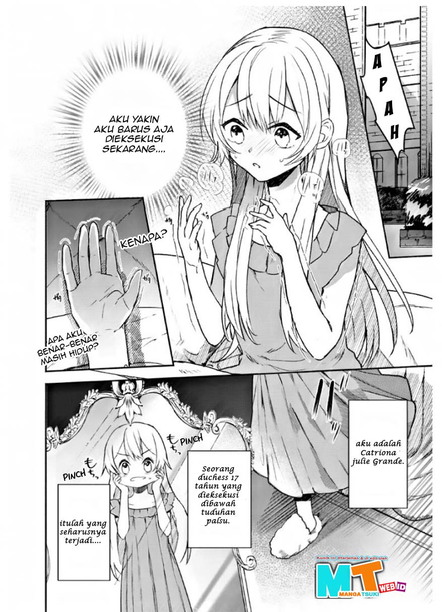 Enzai de Shokei sareta Koushaku Reijou wa Konse de wa mofu Kami-sama to Odayaka ni Sugoshitai Chapter 1.1 - halaman 4