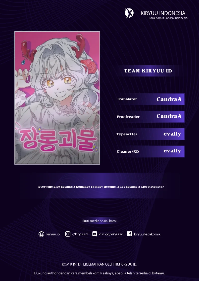 Everyone Else Became a Romance Fantasy Heroine, But I Became a Closet Monster Chapter 4 - halaman 1