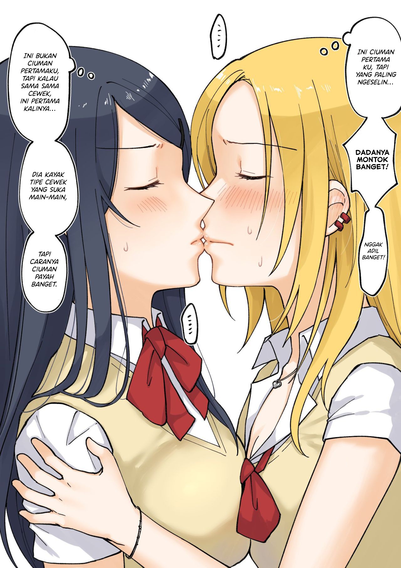 For Each Retweet, Two Straight Girls Who Don't Get Along Will Kiss for One Second Chapter 3 - halaman 1
