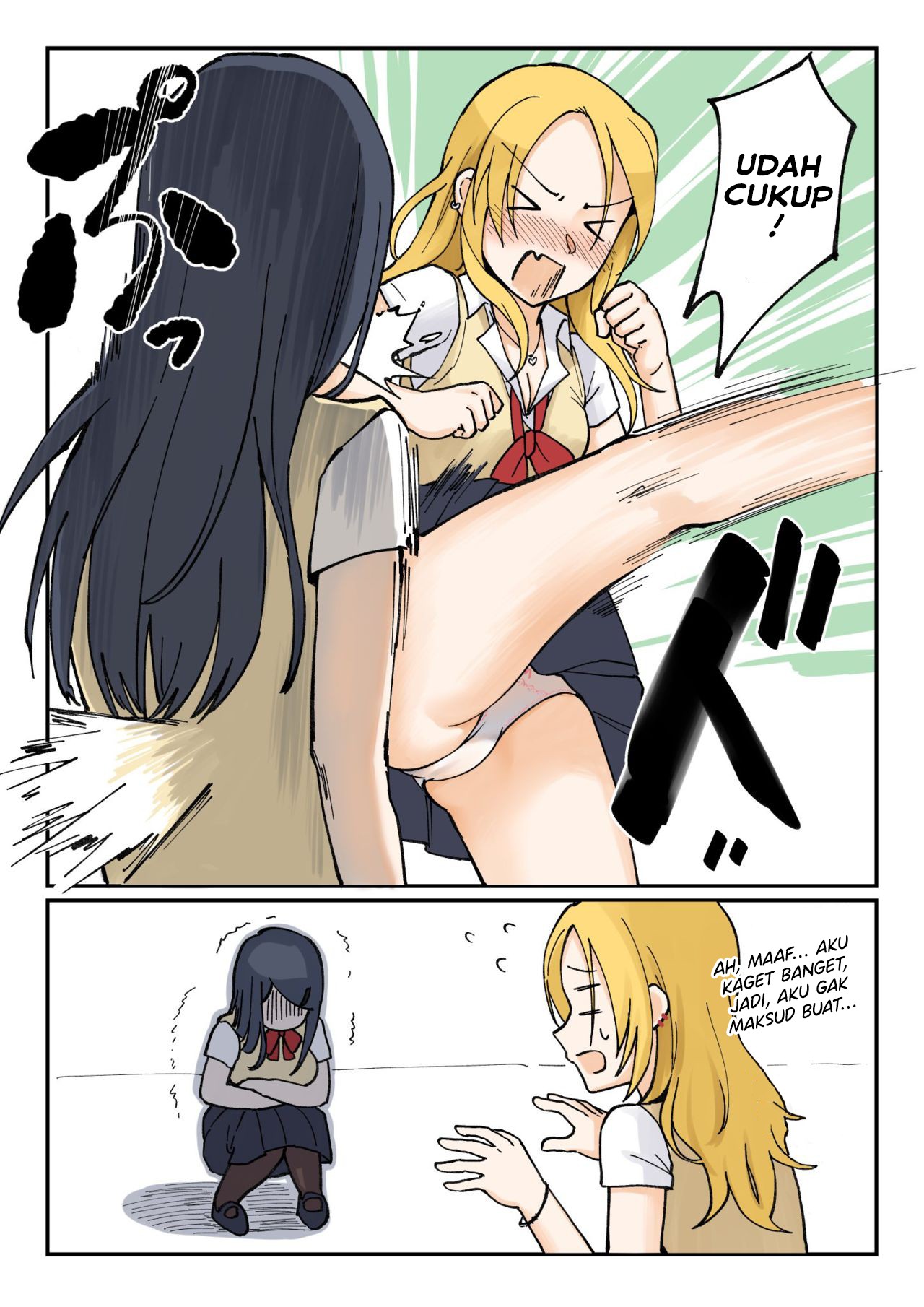 For Each Retweet, Two Straight Girls Who Don't Get Along Will Kiss for One Second Chapter 5 - halaman 1