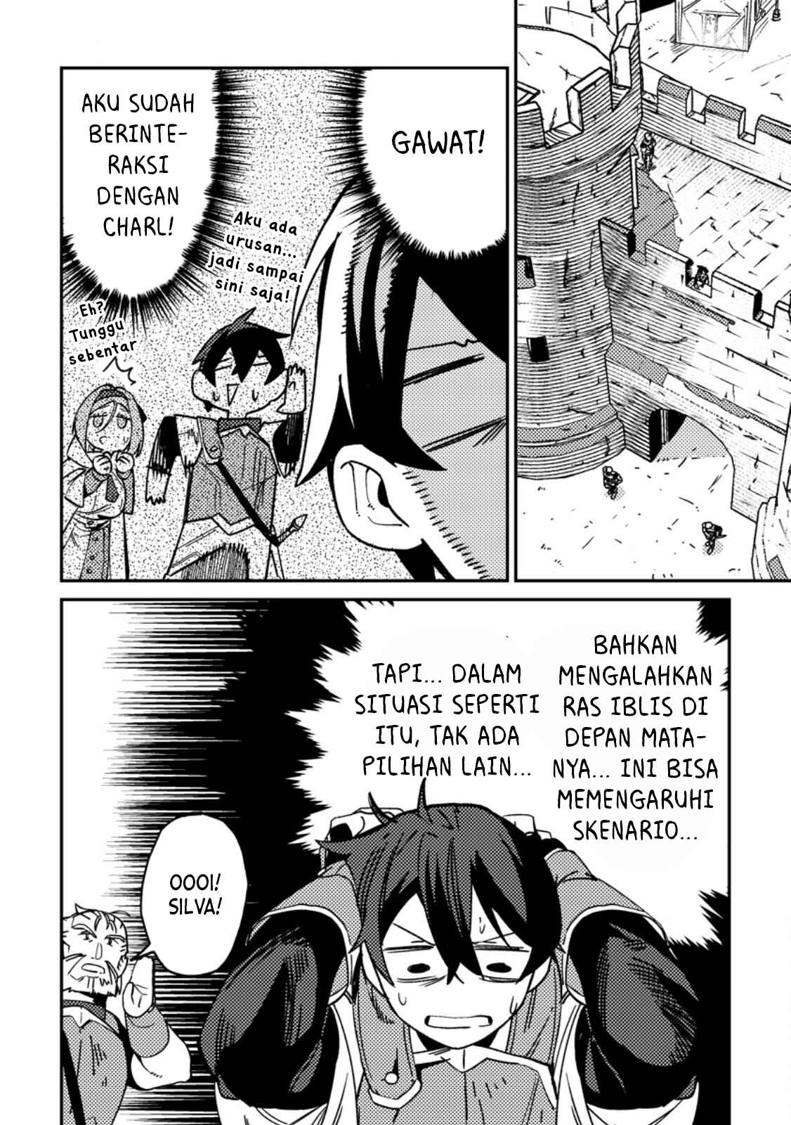 Game Chishiki de Saikyou ni Natta Mob Heishi wa, Shin no Jitsuryoku wo Kakushitai Chapter 2.1 - halaman 2