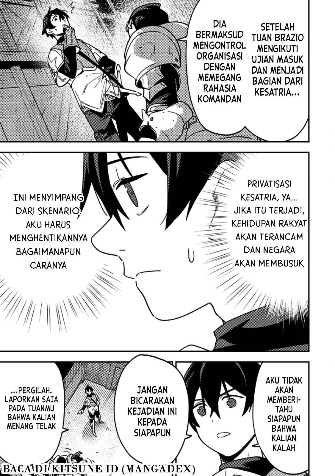 Game Chishiki de Saikyou ni Natta Mob Heishi wa, Shin no Jitsuryoku wo Kakushitai Chapter 3.2 - halaman 1