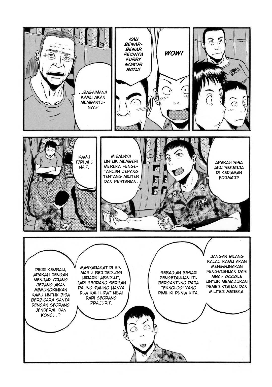 Gate: Jieitai Kanochi nite, Kaku Tatakaeri Chapter 96 - halaman 7