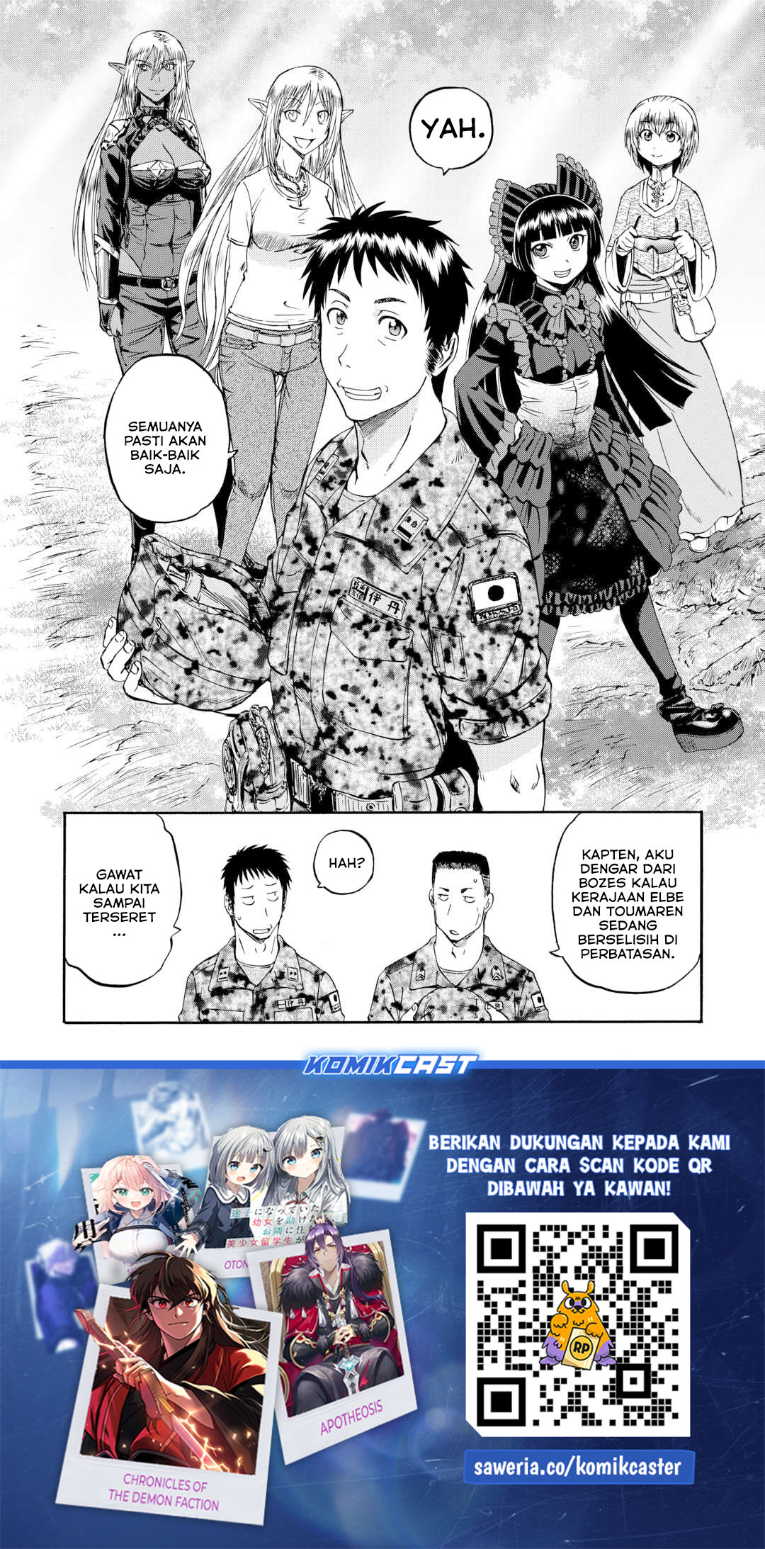 Gate – Jietai Kare no Chi nite Kaku Tatakeri Chapter 143.2 - halaman 62