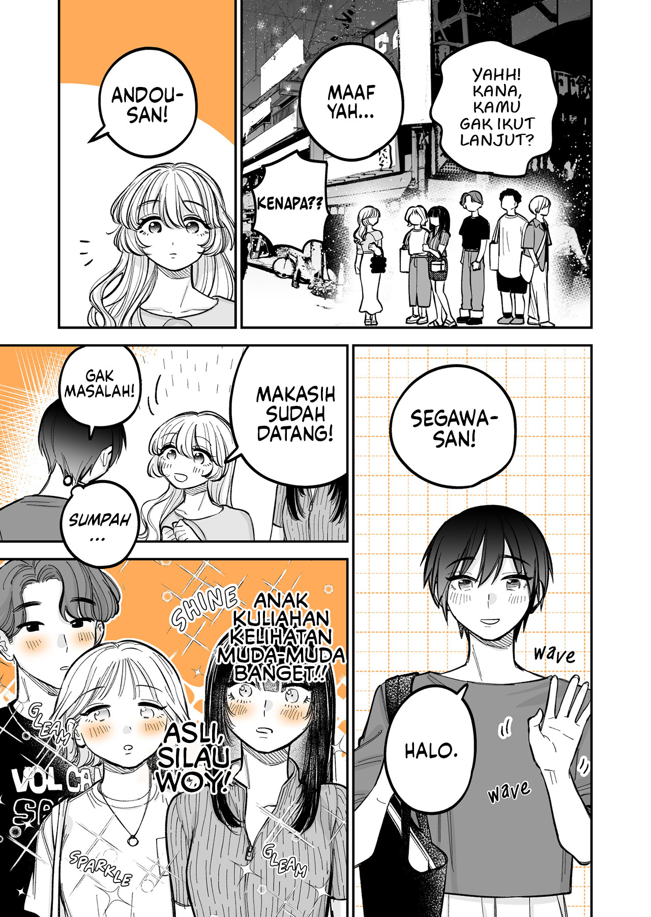 Genkai OL to Joshidaisei ga ○○ suru Hanashi Chapter 4.3 - halaman 3