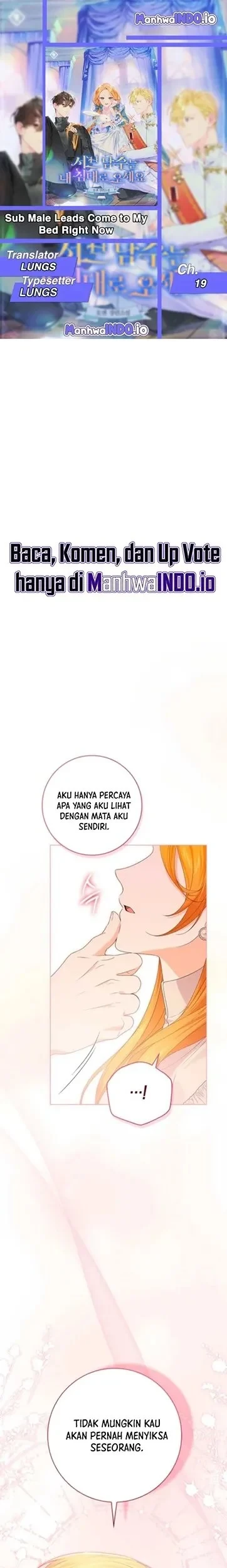 Get in My Bed, Supporting Male Leads! Chapter 19 - halaman 1